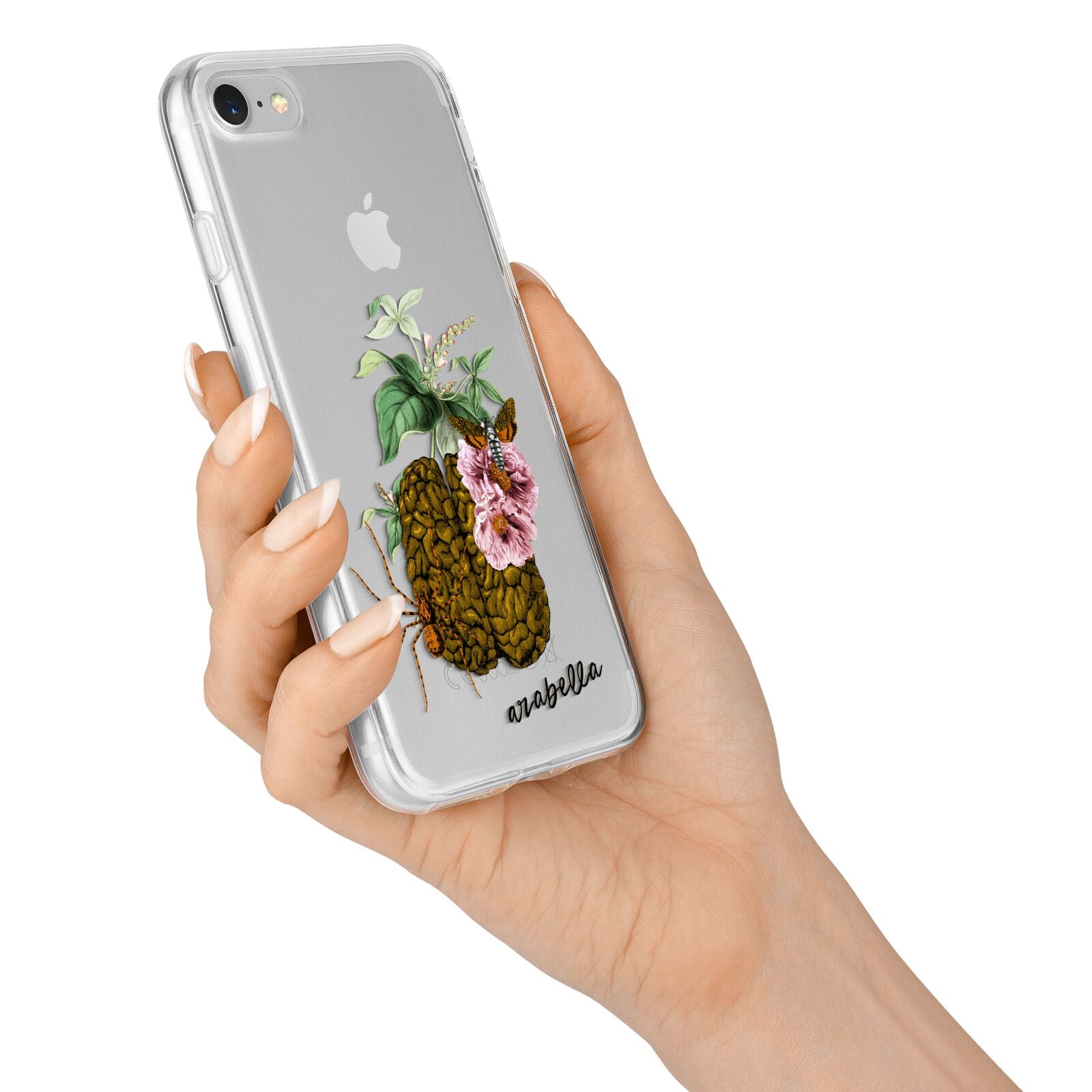 Personalised Vintage Brain Drawing iPhone 7 Bumper Case on Silver iPhone Alternative Image