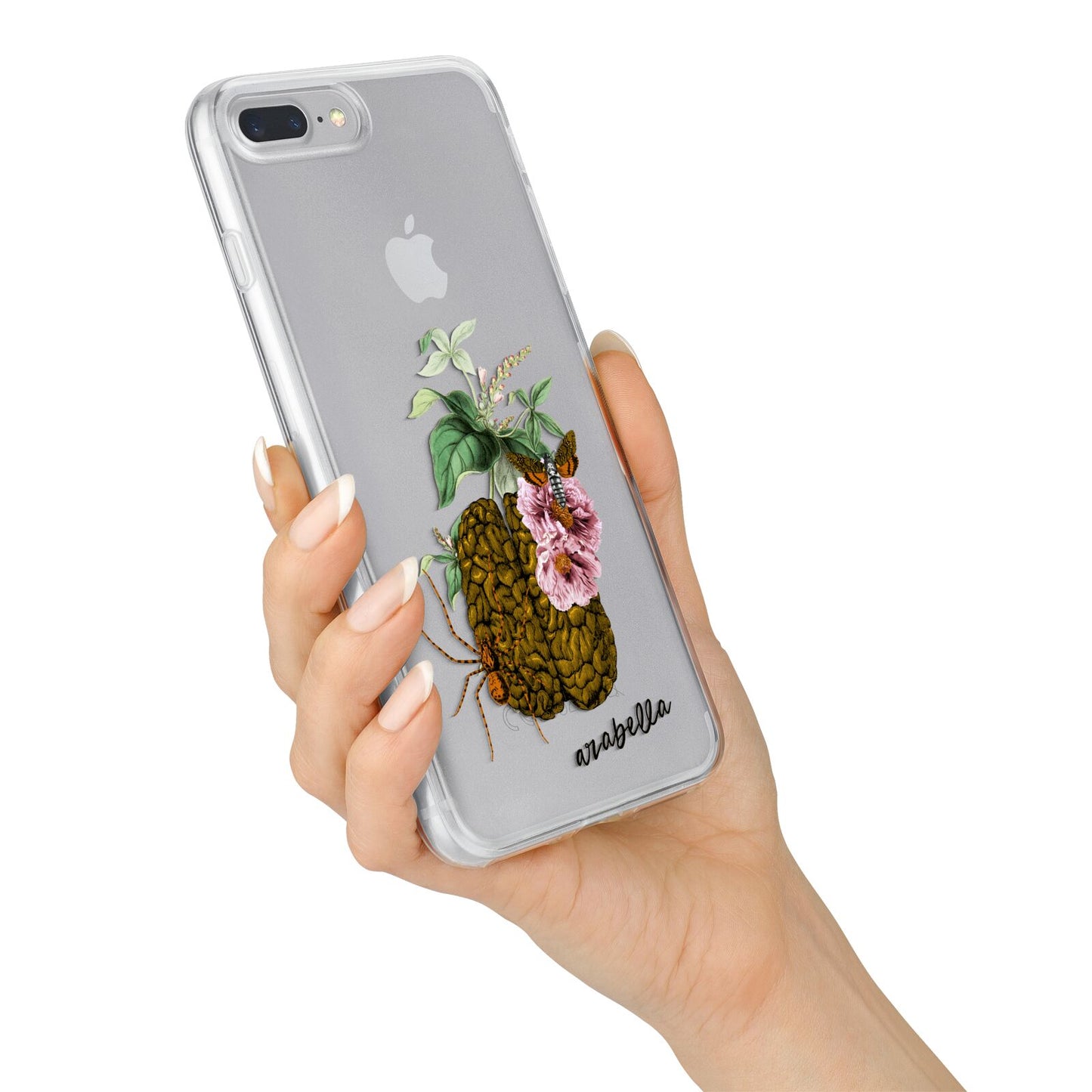 Personalised Vintage Brain Drawing iPhone 7 Plus Bumper Case on Silver iPhone Alternative Image