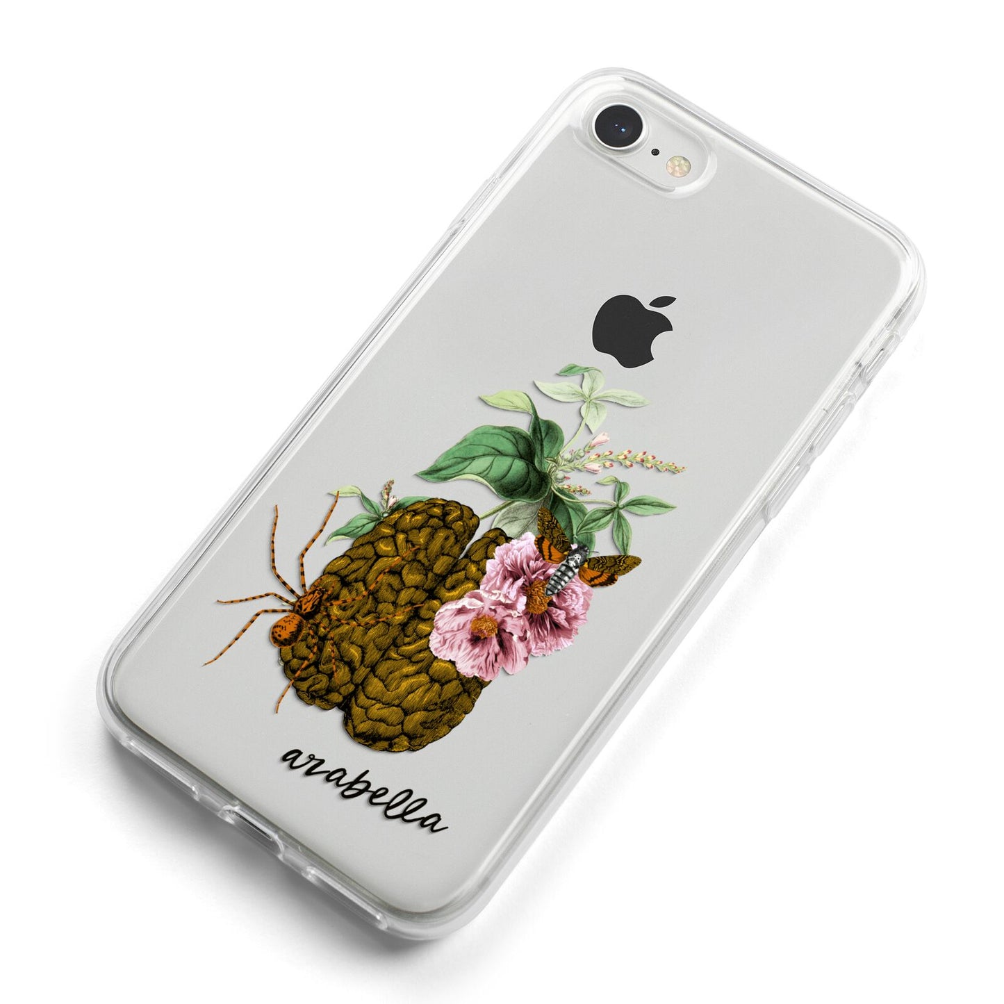 Personalised Vintage Brain Drawing iPhone 8 Bumper Case on Silver iPhone Alternative Image