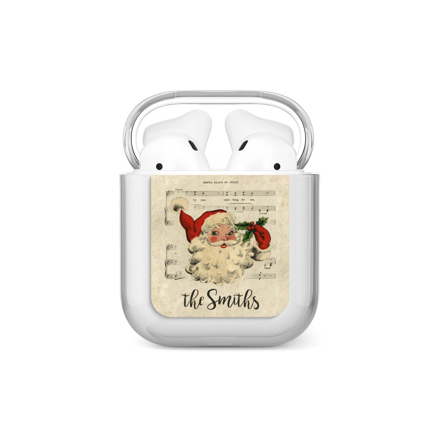 Personalised Vintage Christmas AirPods Case