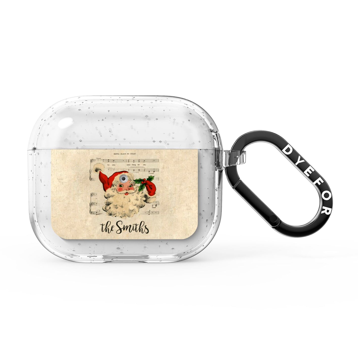 Personalised Vintage Christmas AirPods Glitter Case 3rd Gen