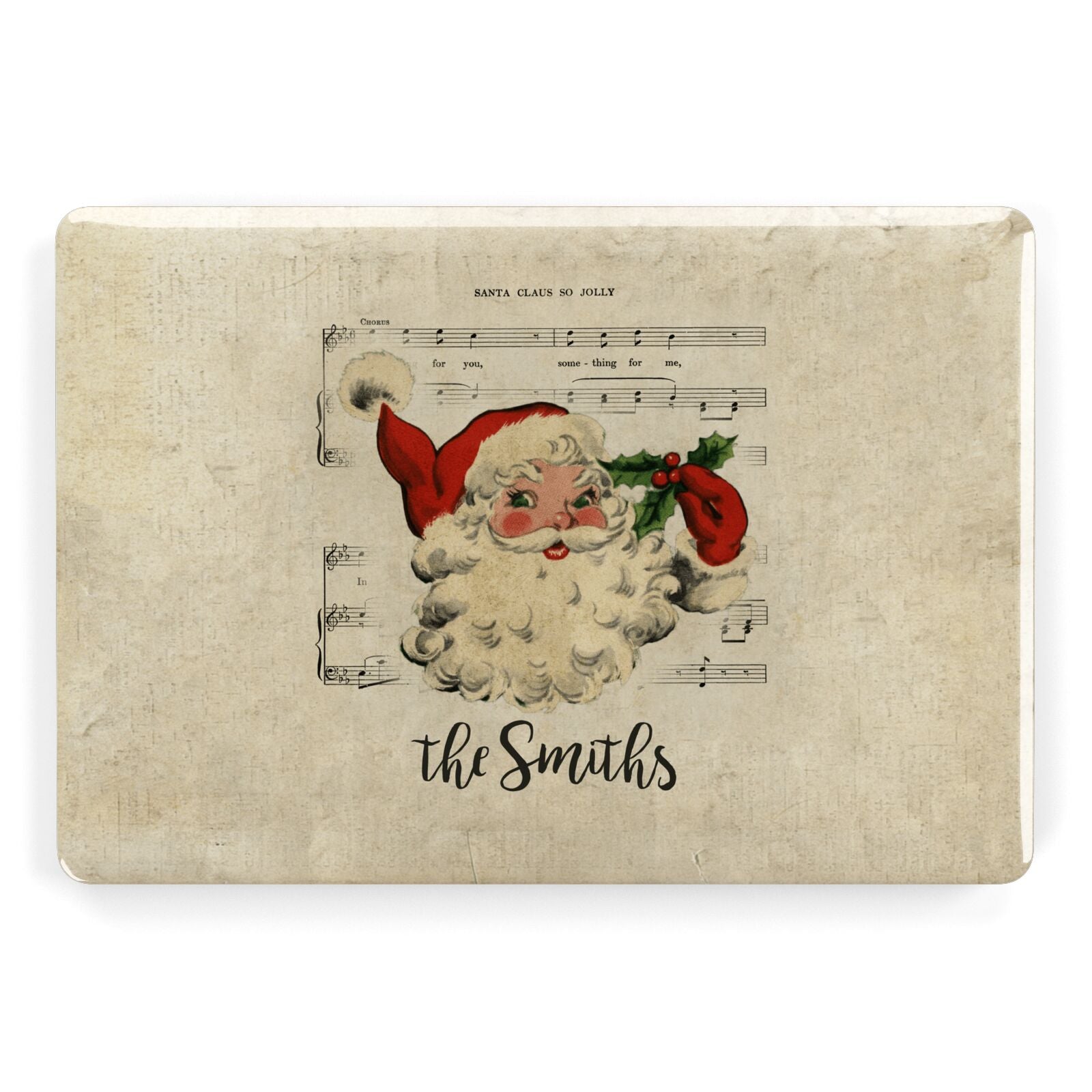Personalised Vintage Christmas Apple MacBook Case