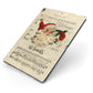 Personalised Vintage Christmas Apple iPad Case on Grey iPad Side View