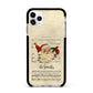 Personalised Vintage Christmas Apple iPhone 11 Pro Max in Silver with Black Impact Case