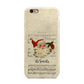 Personalised Vintage Christmas Apple iPhone 6 3D Tough Case