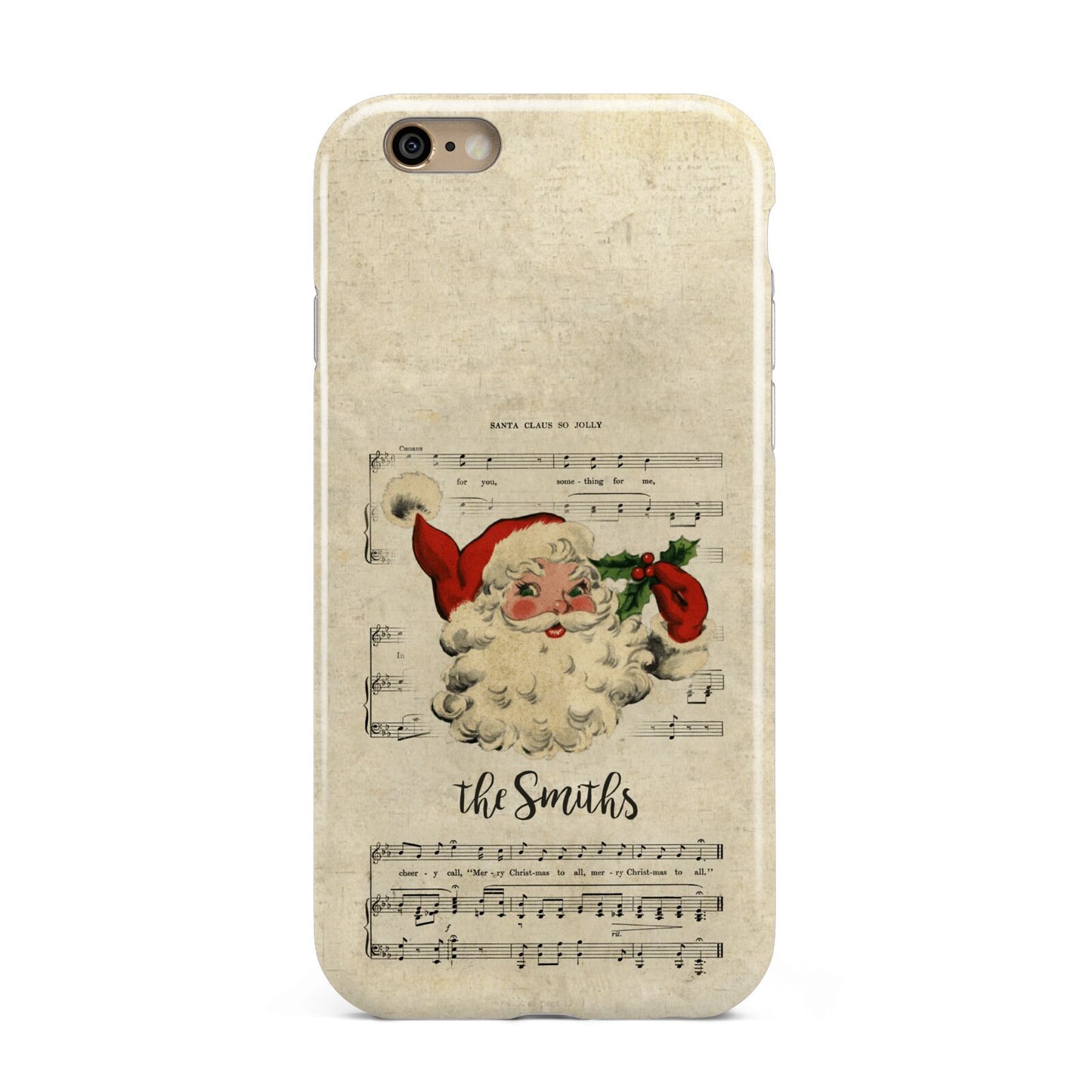 Personalised Vintage Christmas Apple iPhone 6 3D Tough Case