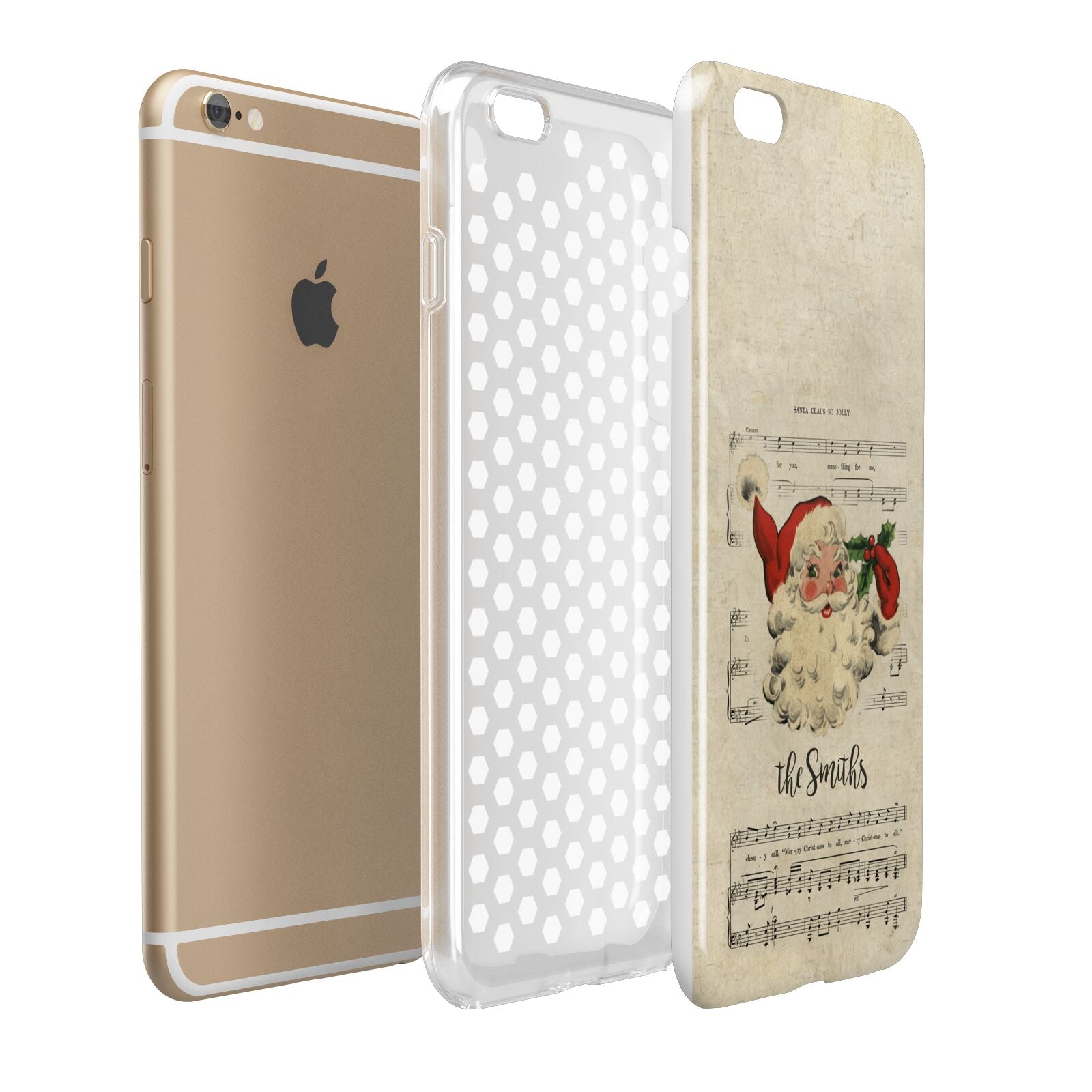 Personalised Vintage Christmas Apple iPhone 6 Plus 3D Tough Case Expand Detail Image