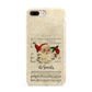 Personalised Vintage Christmas Apple iPhone 7 8 Plus 3D Tough Case