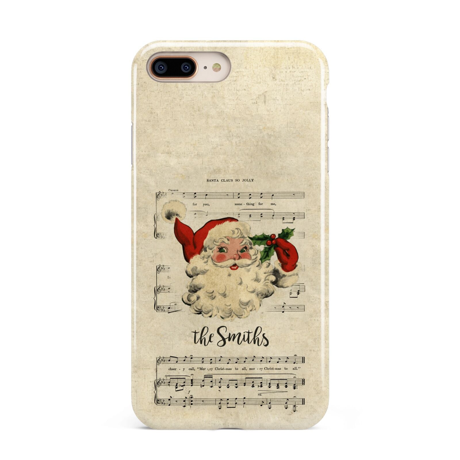 Personalised Vintage Christmas Apple iPhone 7 8 Plus 3D Tough Case