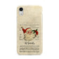 Personalised Vintage Christmas Apple iPhone XR White 3D Tough Case