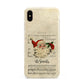 Personalised Vintage Christmas Apple iPhone Xs Max 3D Tough Case