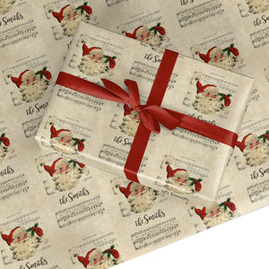 Personalised Vintage Christmas Wrapping Paper