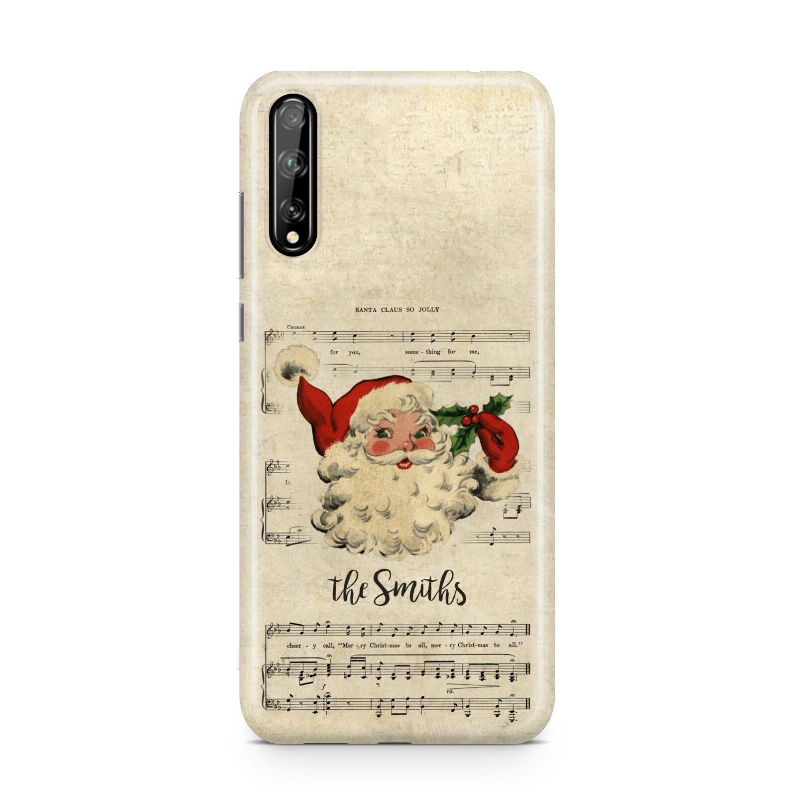 Personalised Vintage Christmas Huawei Enjoy 10s Phone Case