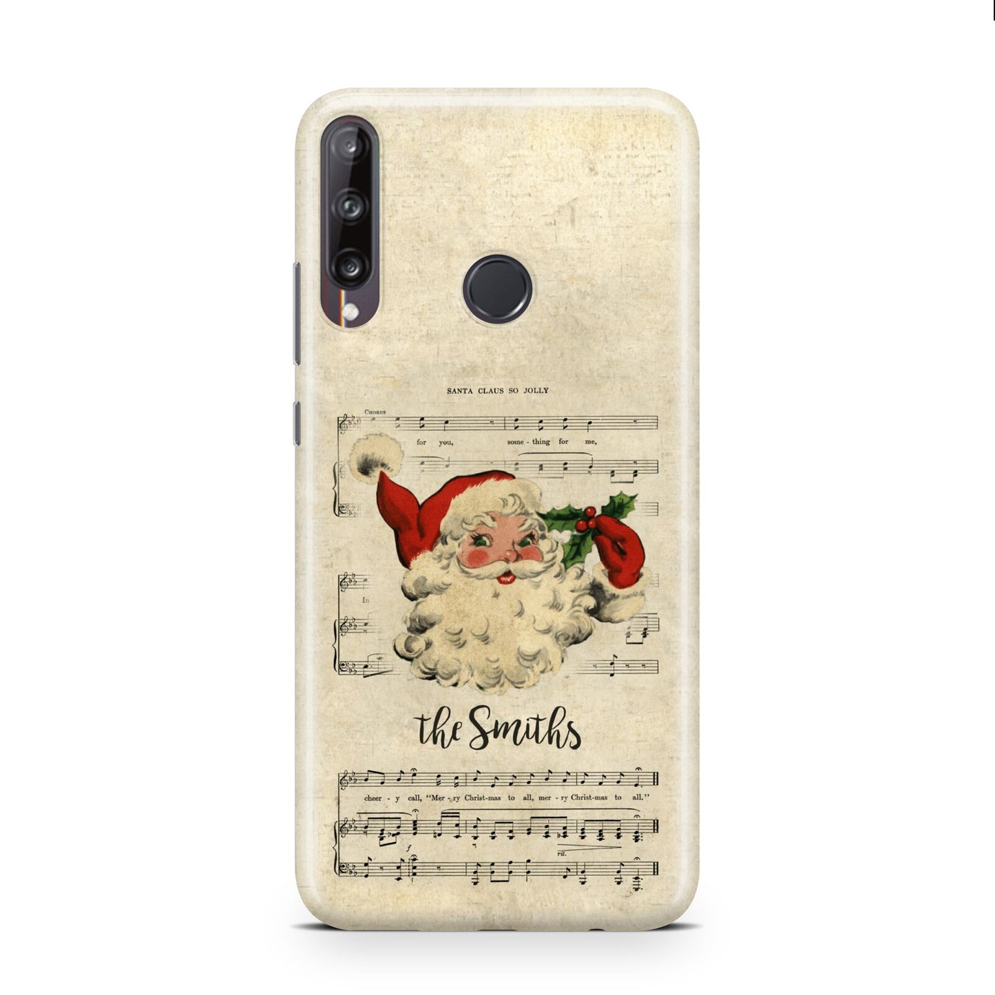Personalised Vintage Christmas Huawei P40 Lite E Phone Case