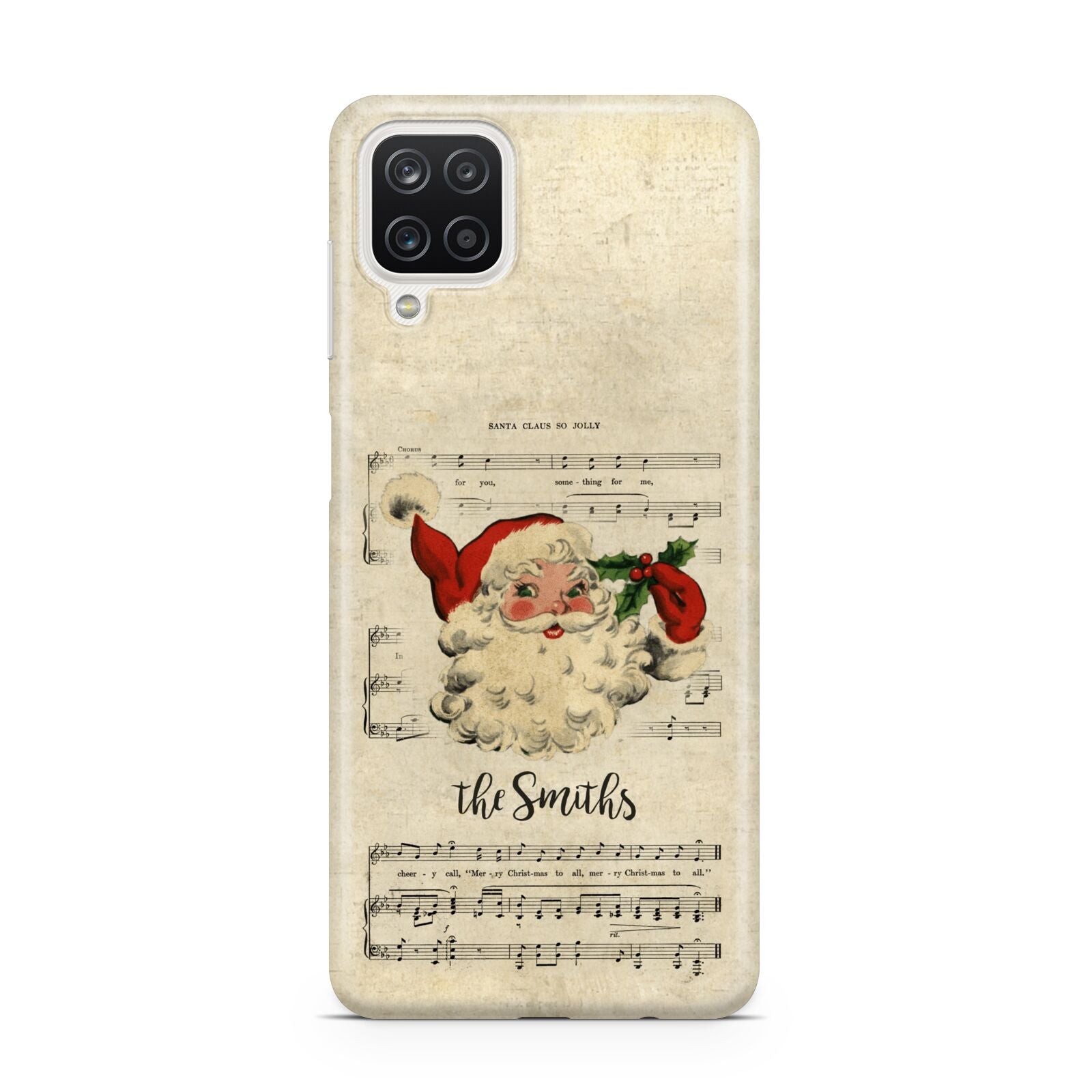 Personalised Vintage Christmas Samsung A12 Case