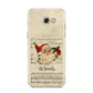 Personalised Vintage Christmas Samsung Galaxy A5 2017 Case on gold phone