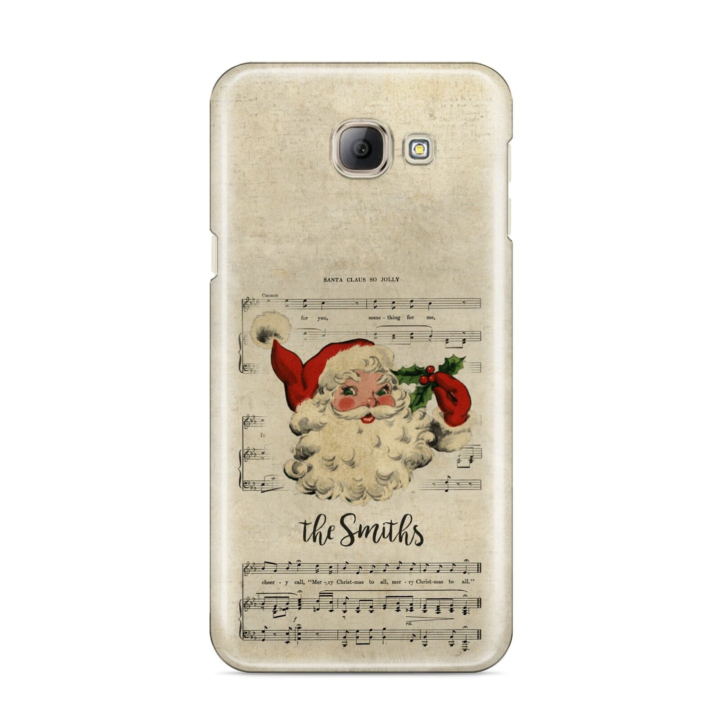 Personalised Vintage Christmas Samsung Galaxy A8 2016 Case