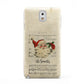 Personalised Vintage Christmas Samsung Galaxy Note 3 Case