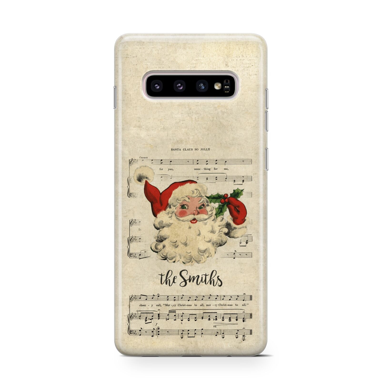 Personalised Vintage Christmas Samsung Galaxy S10 Case