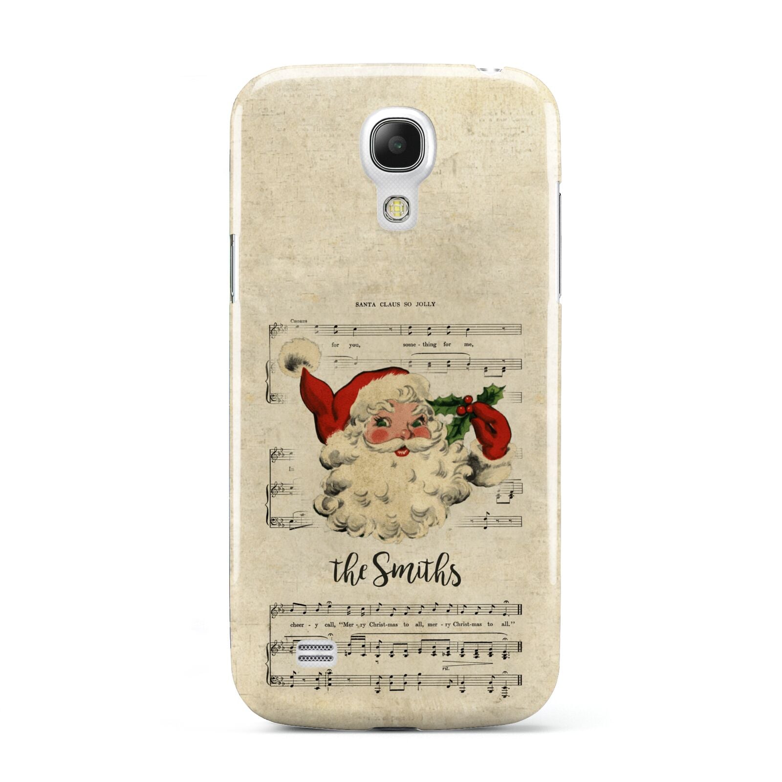 Personalised Vintage Christmas Samsung Galaxy S4 Mini Case