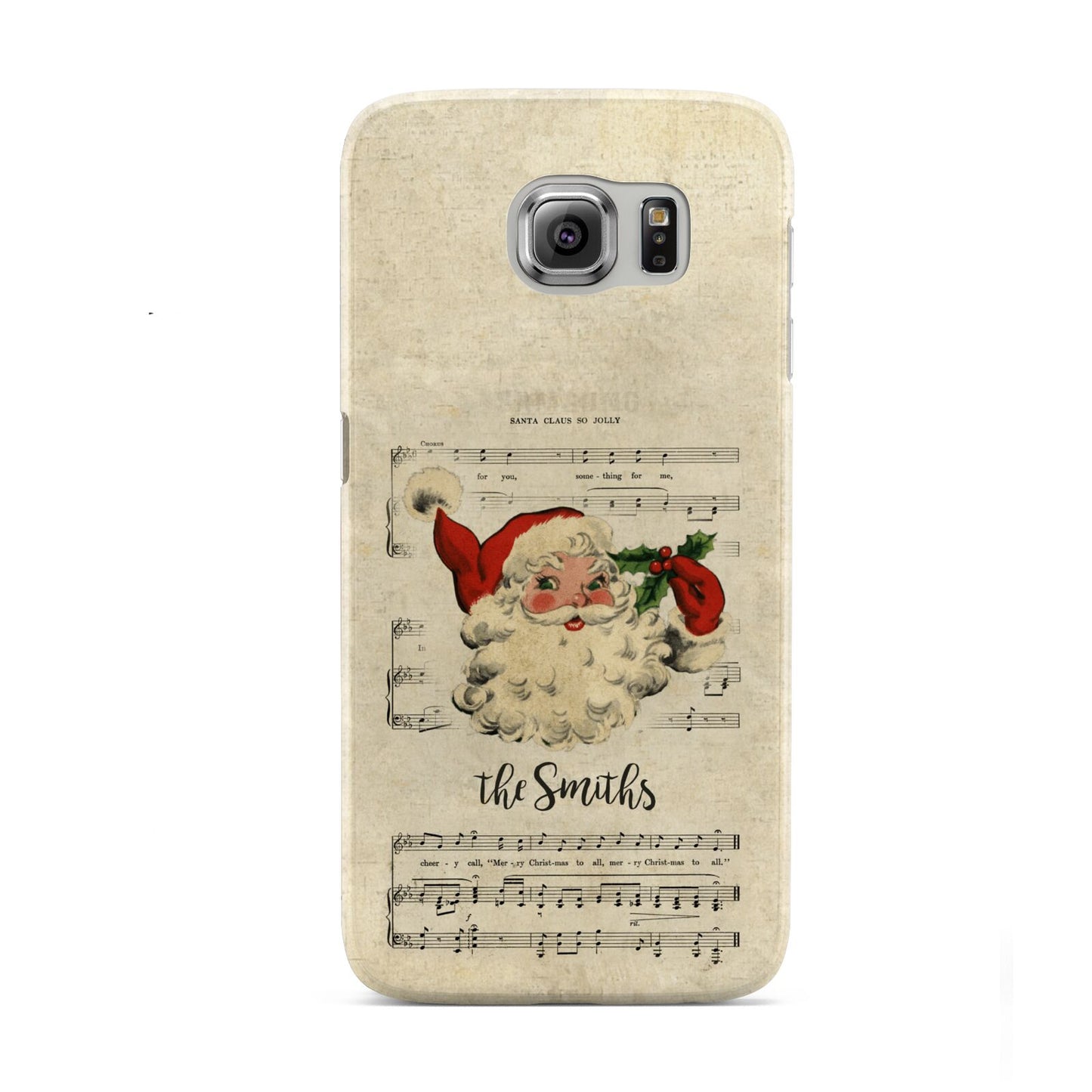 Personalised Vintage Christmas Samsung Galaxy S6 Case