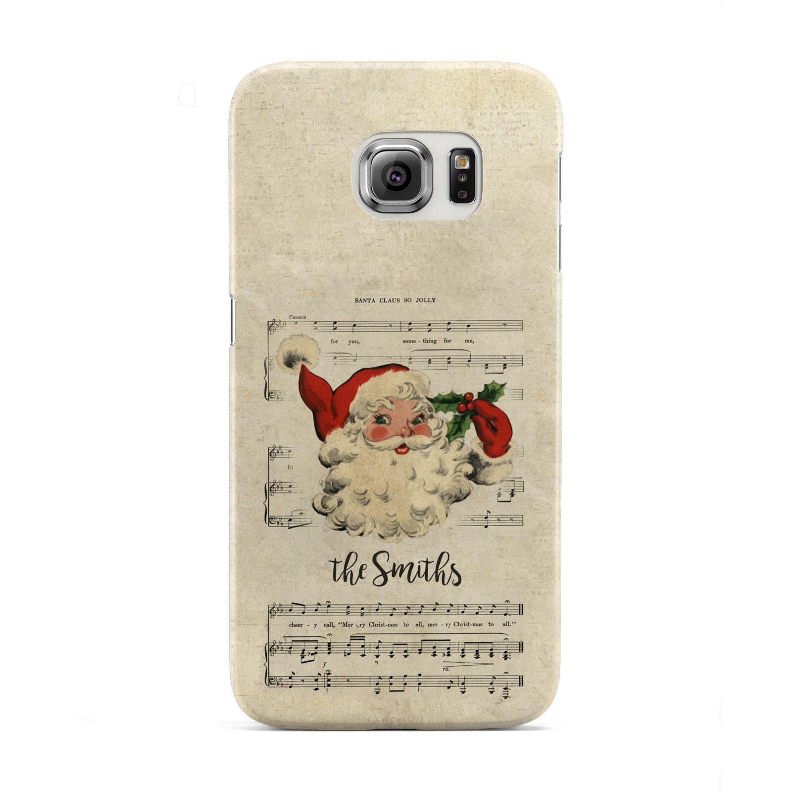 Personalised Vintage Christmas Samsung Galaxy S6 Edge Case