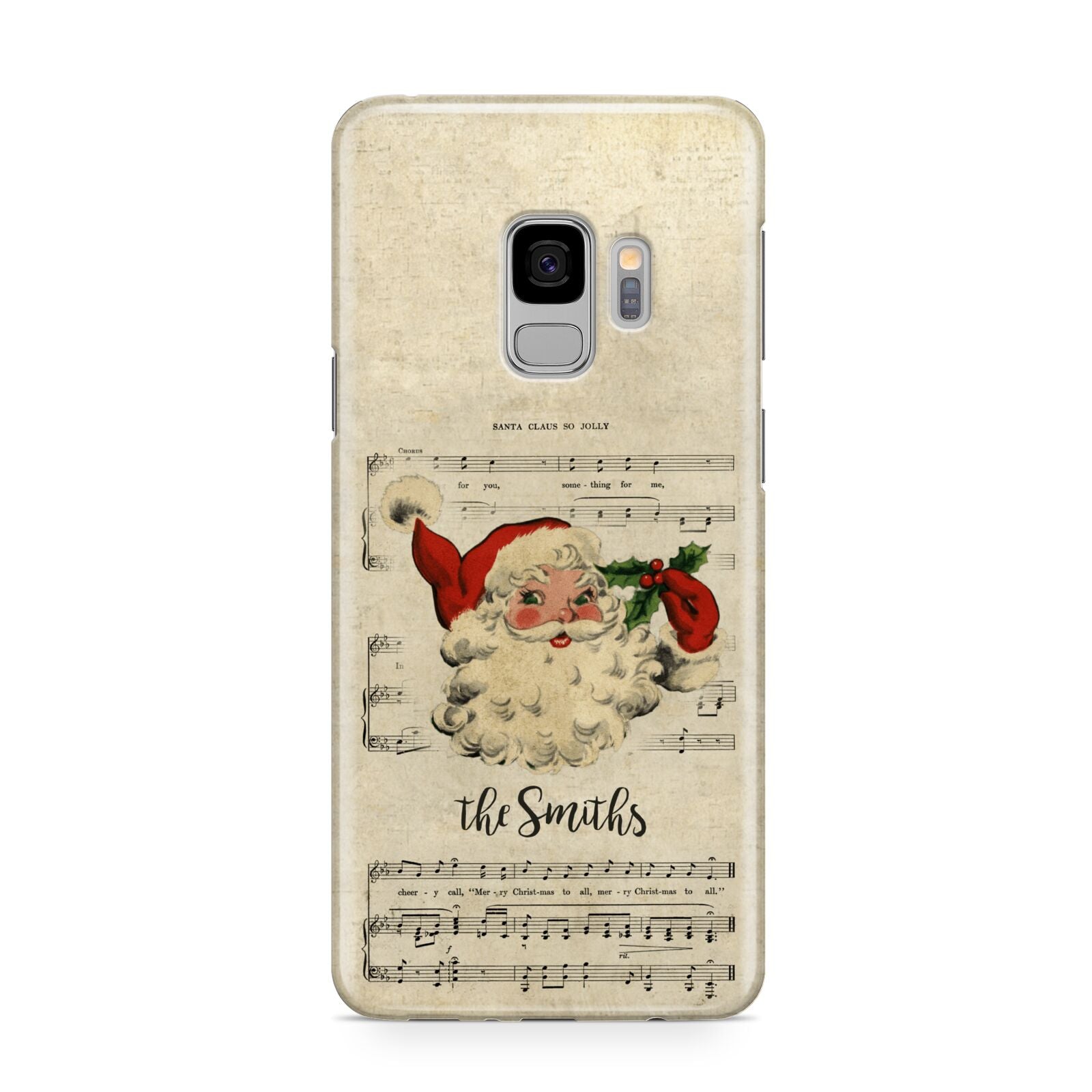 Personalised Vintage Christmas Samsung Galaxy S9 Case