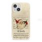 Personalised Vintage Christmas iPhone 13 Mini Clear Bumper Case