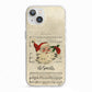 Personalised Vintage Christmas iPhone 13 TPU Impact Case with White Edges