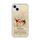 Personalised Vintage Christmas iPhone 14 Plus Clear Tough Case Starlight