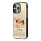 Personalised Vintage Christmas iPhone 14 Pro Max Black Impact Case Side Angle on Silver phone
