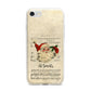 Personalised Vintage Christmas iPhone 7 Bumper Case on Silver iPhone