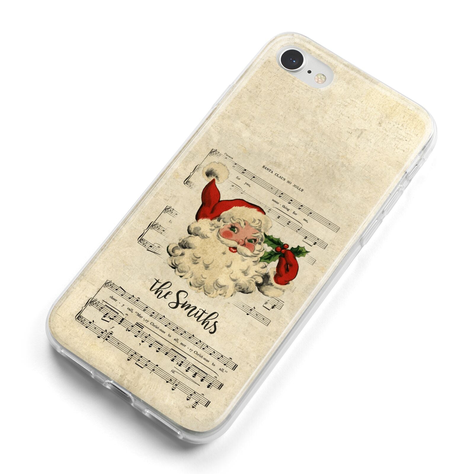 Personalised Vintage Christmas iPhone 8 Bumper Case on Silver iPhone Alternative Image