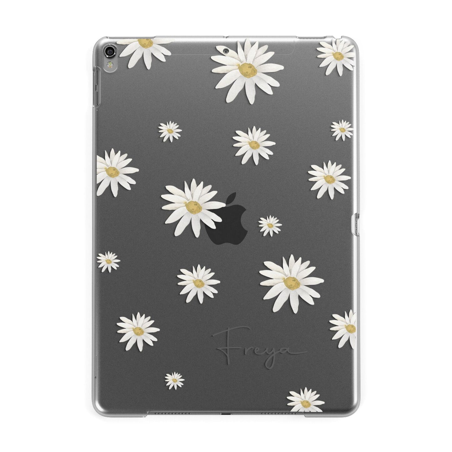 Personalised Vintage Daisy Apple iPad Grey Case