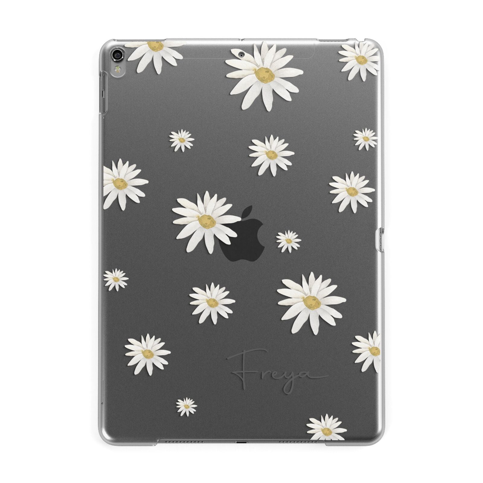 Personalised Vintage Daisy Apple iPad Grey Case