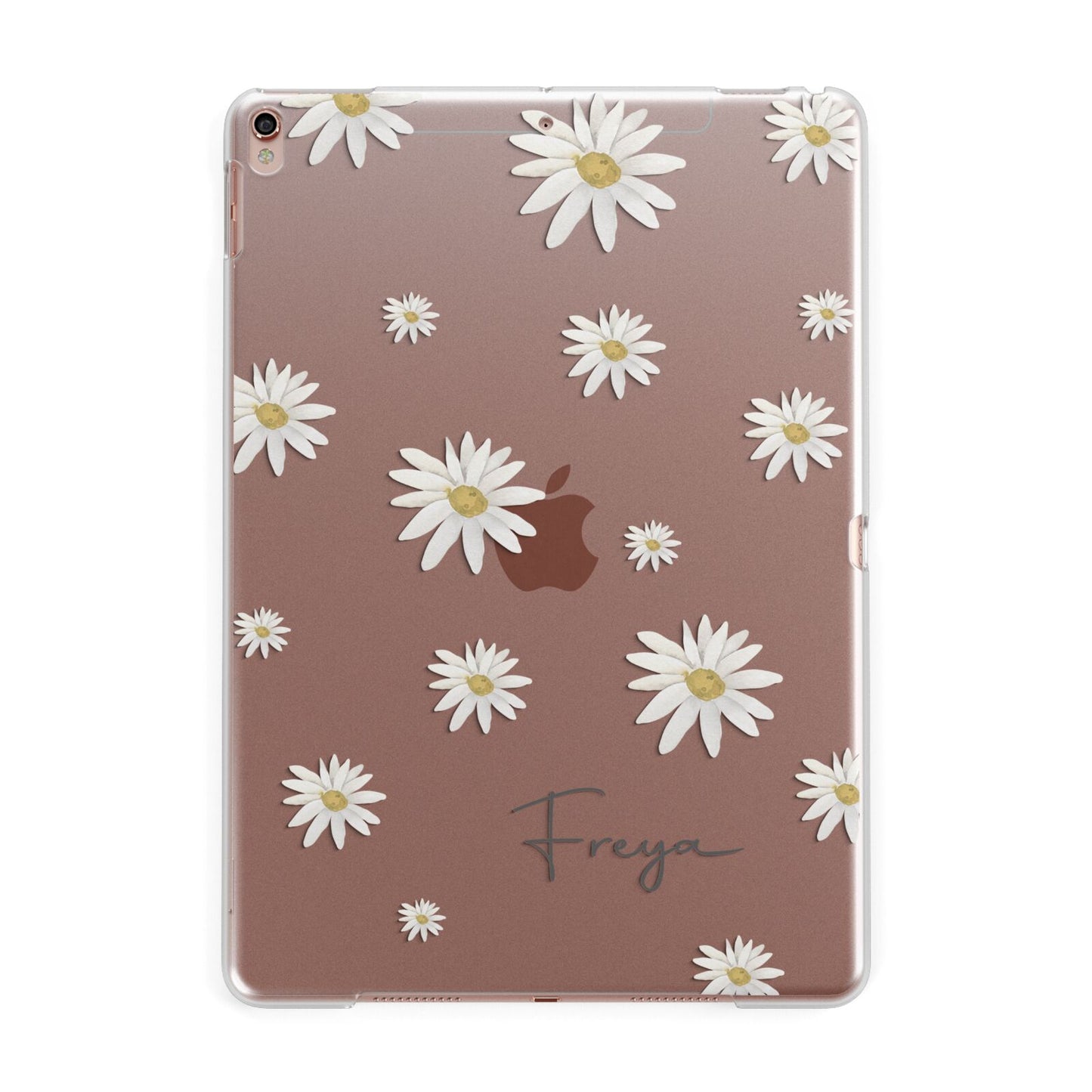 Personalised Vintage Daisy Apple iPad Rose Gold Case