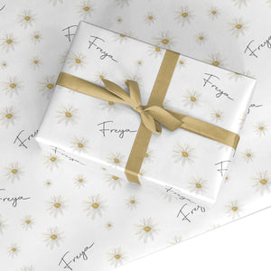 Personalised Vintage Daisy Wrapping Paper