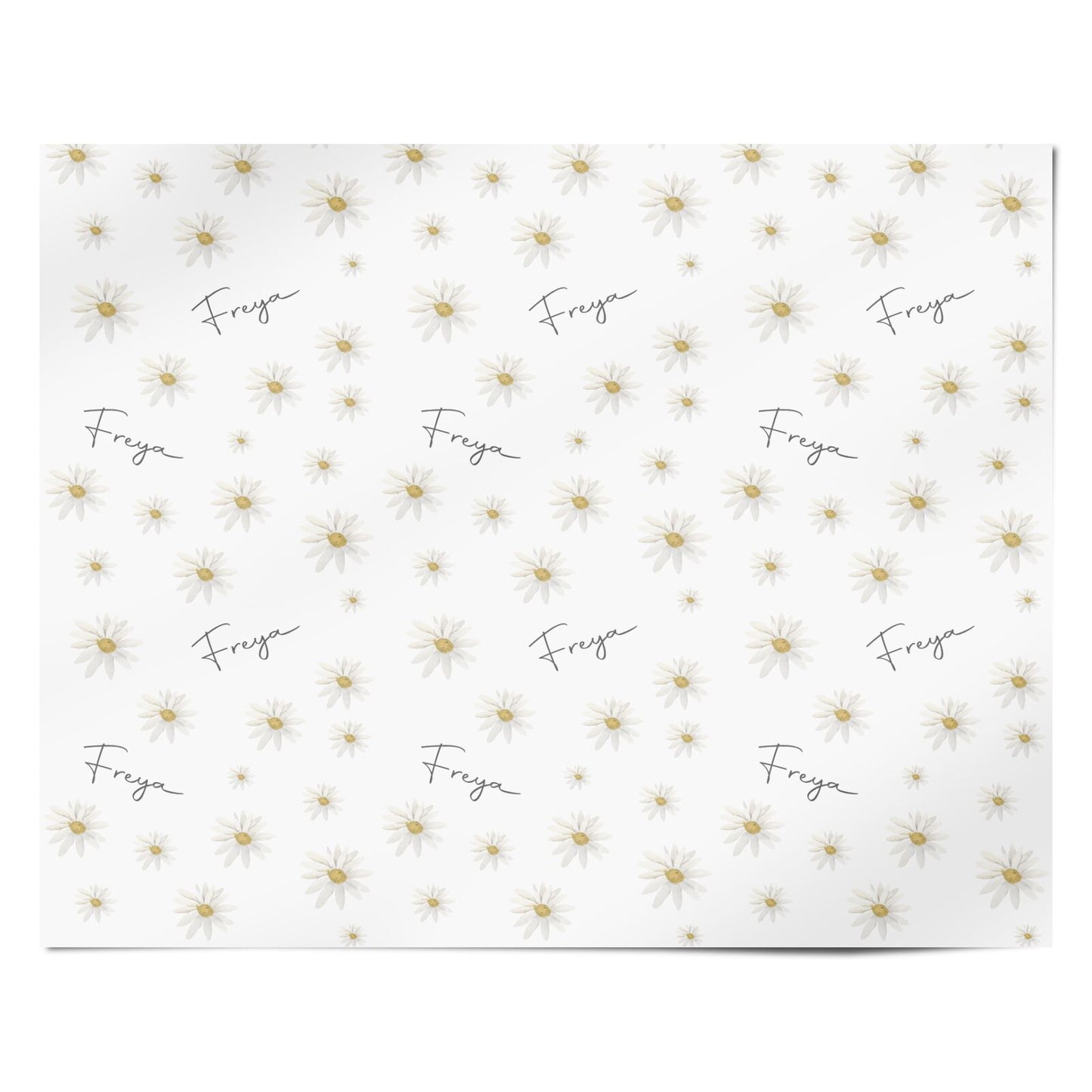 Personalised Vintage Daisy Personalised Wrapping Paper Alternative