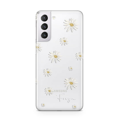 Personalised Vintage Daisy Samsung S21 Case
