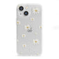 Personalised Vintage Daisy iPhone 13 Mini Clear Bumper Case