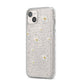 Personalised Vintage Daisy iPhone 14 Plus Glitter Tough Case Starlight Angled Image