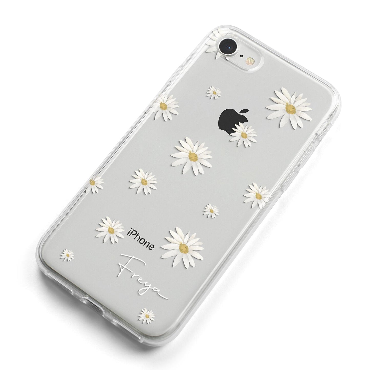 Personalised Vintage Daisy iPhone 8 Bumper Case on Silver iPhone Alternative Image
