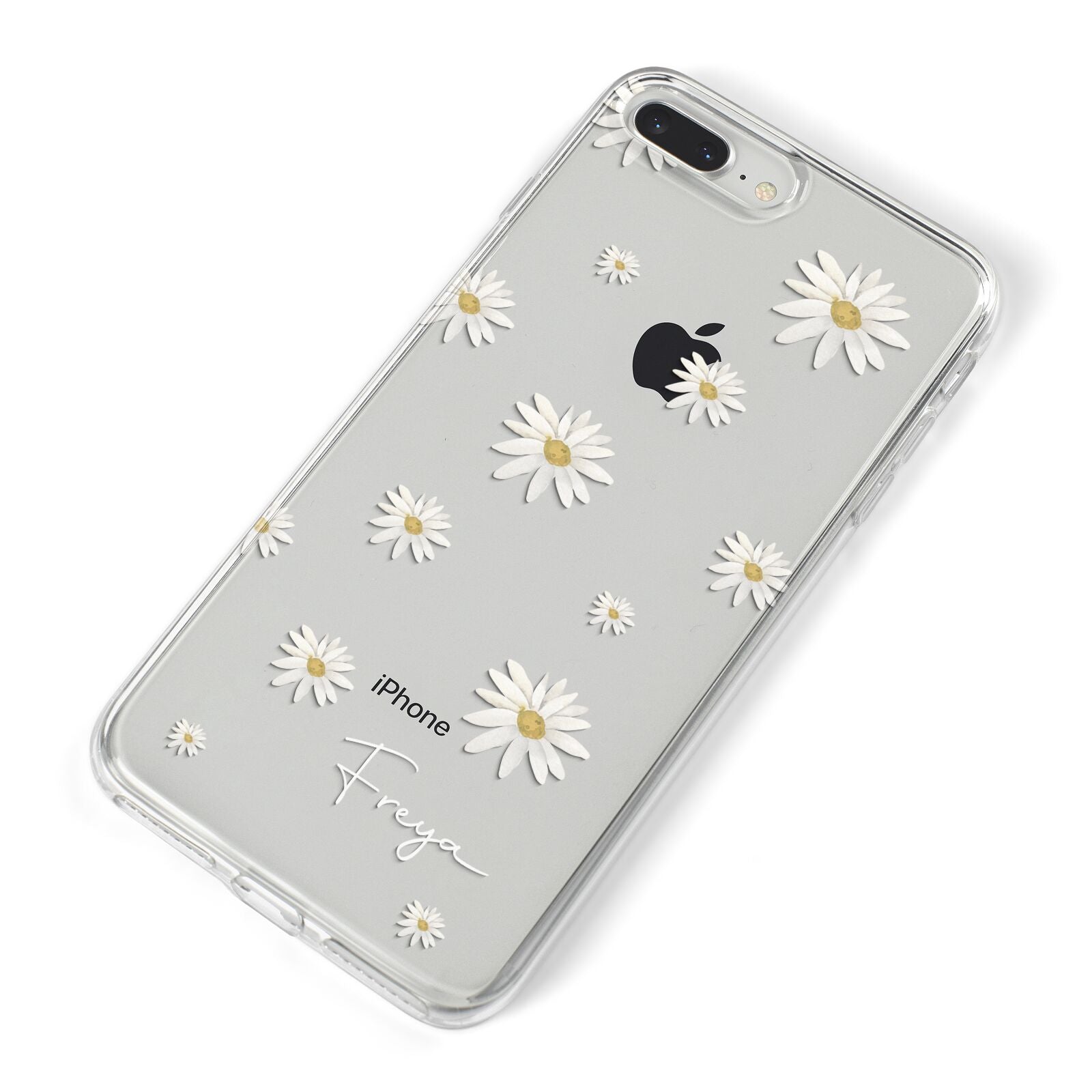 Personalised Vintage Daisy iPhone 8 Plus Bumper Case on Silver iPhone Alternative Image