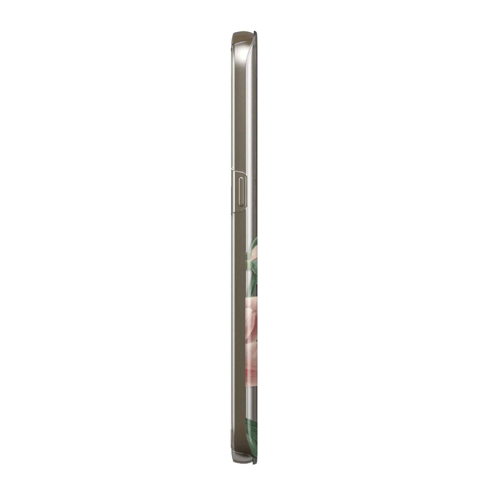 Personalised Vintage Flowers Samsung Galaxy Case Side View
