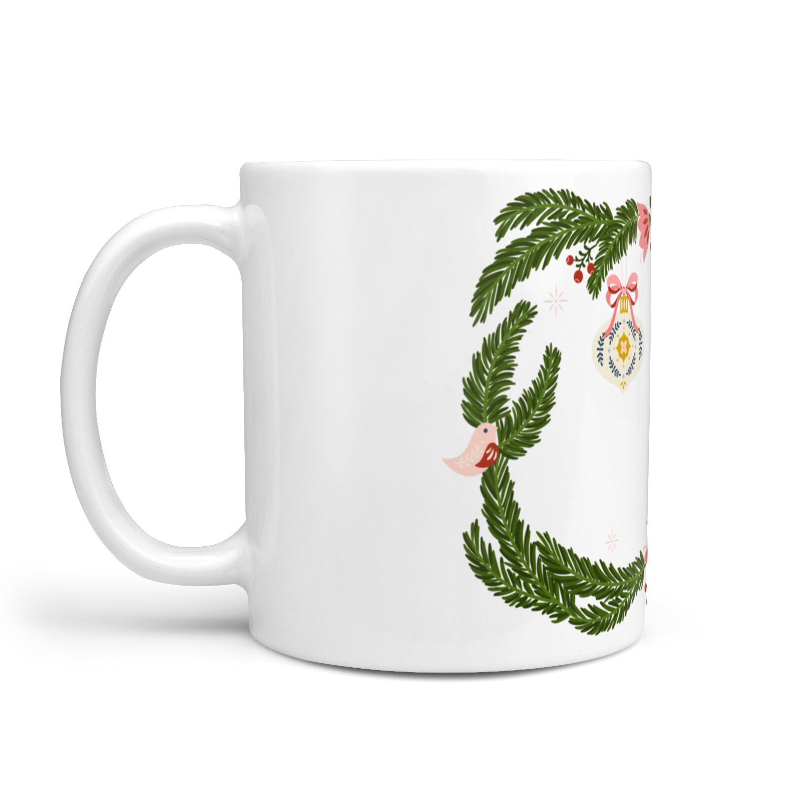Personalised Vintage Foliage Christmas 10oz Mug Alternative Image 1