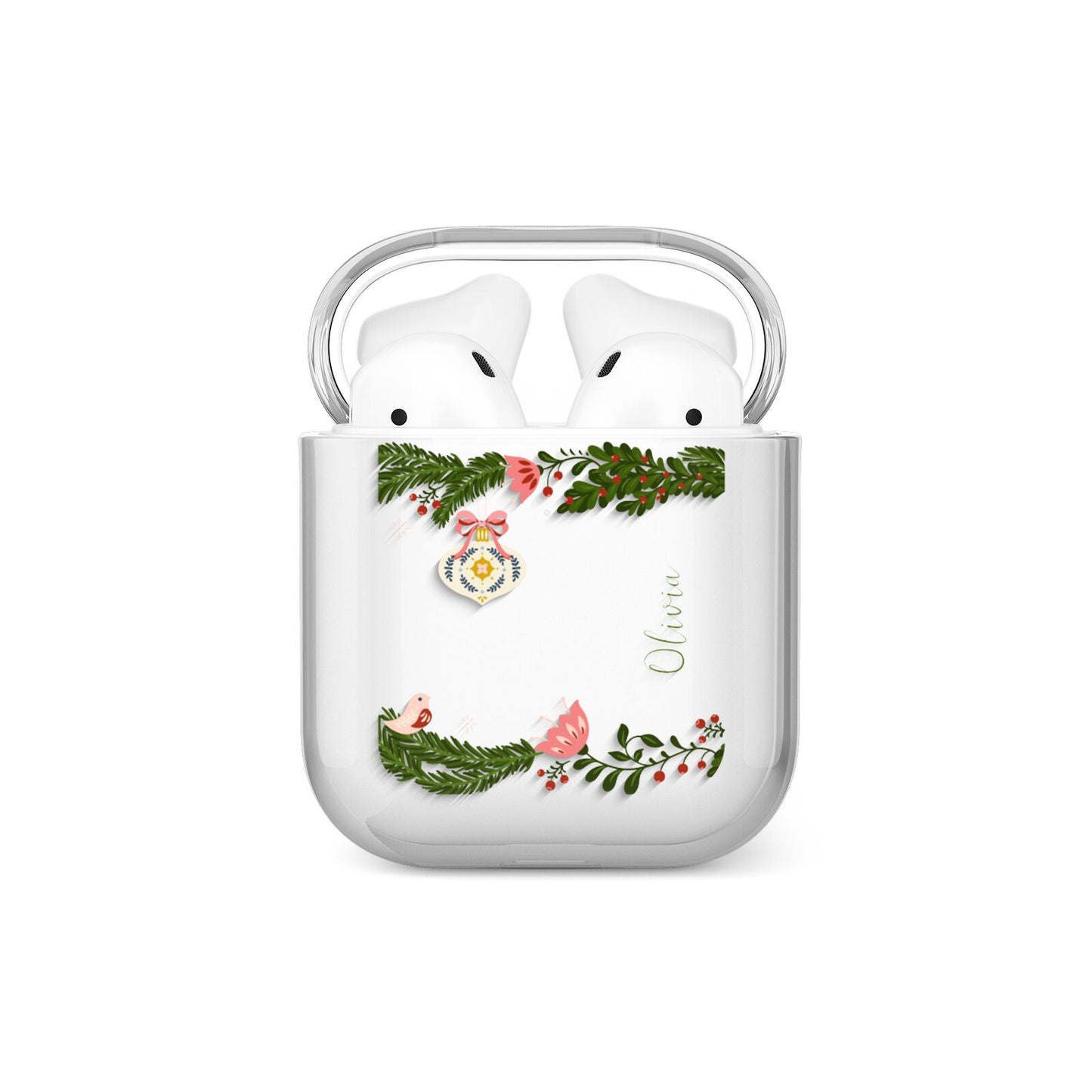 Personalised Vintage Foliage Christmas AirPods Case