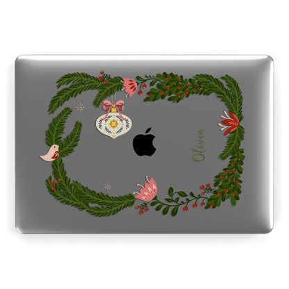 Personalised Vintage Foliage Christmas Apple MacBook Case