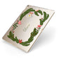 Personalised Vintage Foliage Christmas Apple iPad Case on Gold iPad Side View