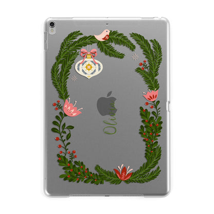 Personalised Vintage Foliage Christmas Apple iPad Silver Case