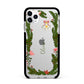 Personalised Vintage Foliage Christmas Apple iPhone 11 Pro Max in Silver with Black Impact Case